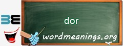 WordMeaning blackboard for dor